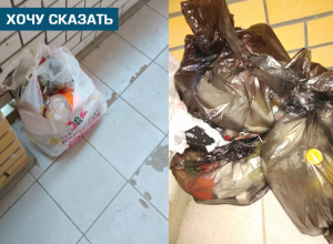 Мусор в пакетах на общих балконах - будни новостроек на Сабуровской Мусор в пакетах на общих балконах - будни новостроек на Сабуровской